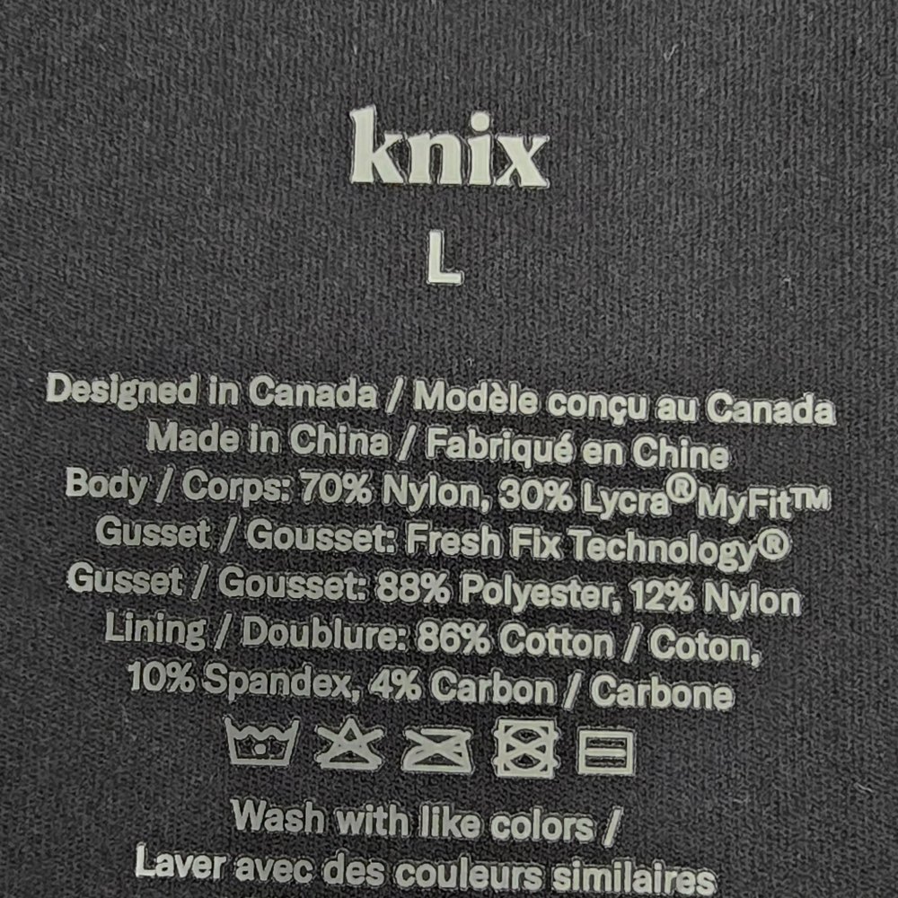 Knix Women’s Black Leakproof Stash & Go Bike Workout Gym Shorts - Picture 2 of 6